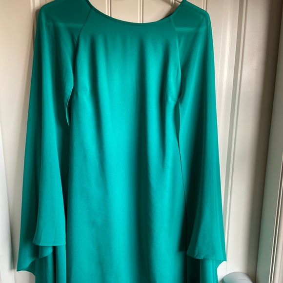 Teal Guess by Marciano cape dress Size Small - Picture 2 of 5